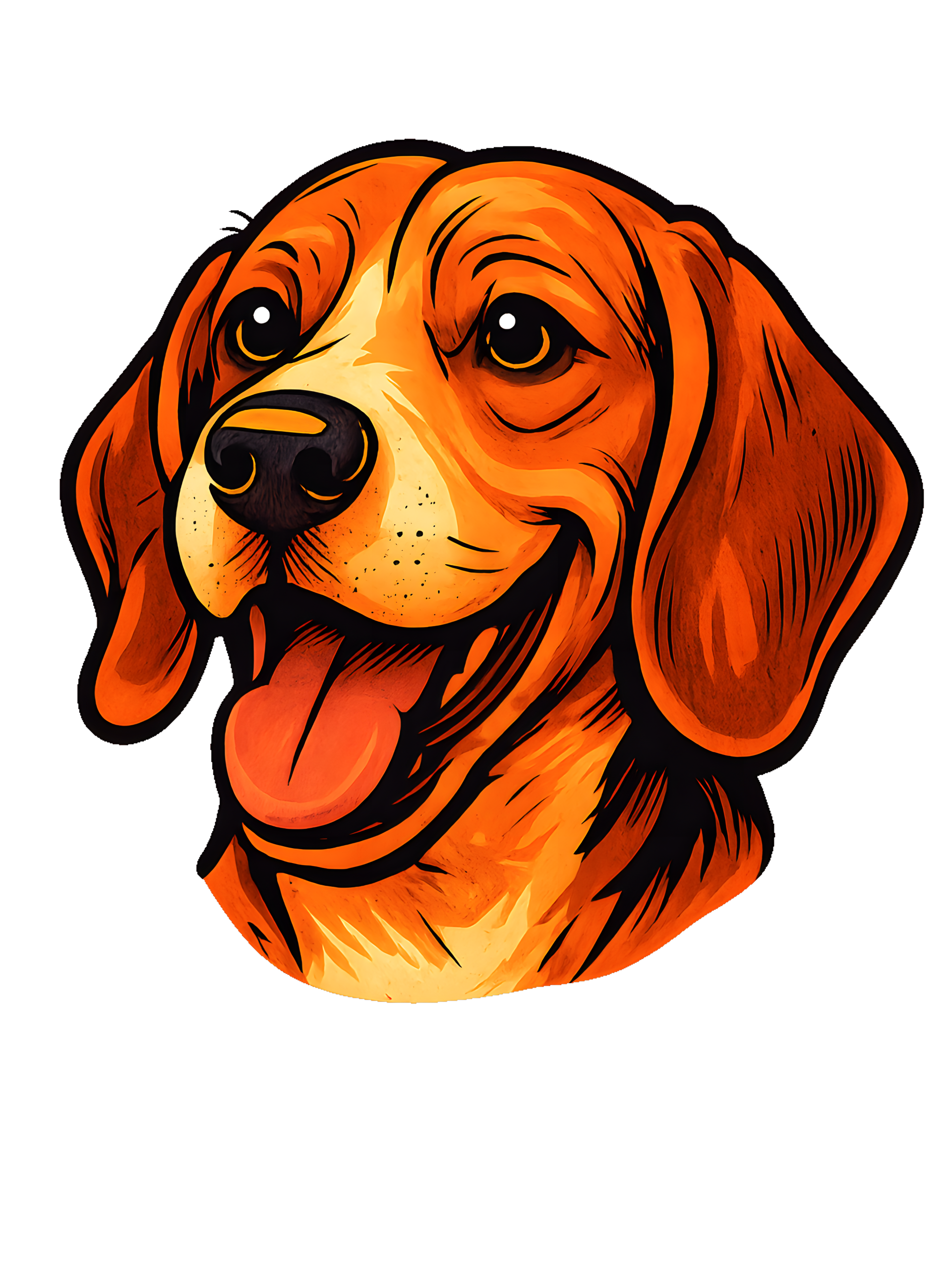 Beagle in comic book style with warm colors - Image 2