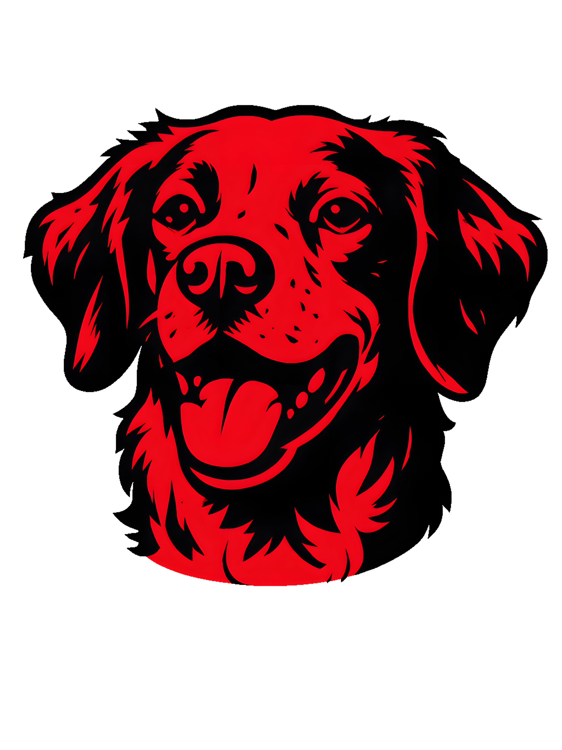Brittany Dog in Pop Art style with Bright Red and Deep Black - Image 2