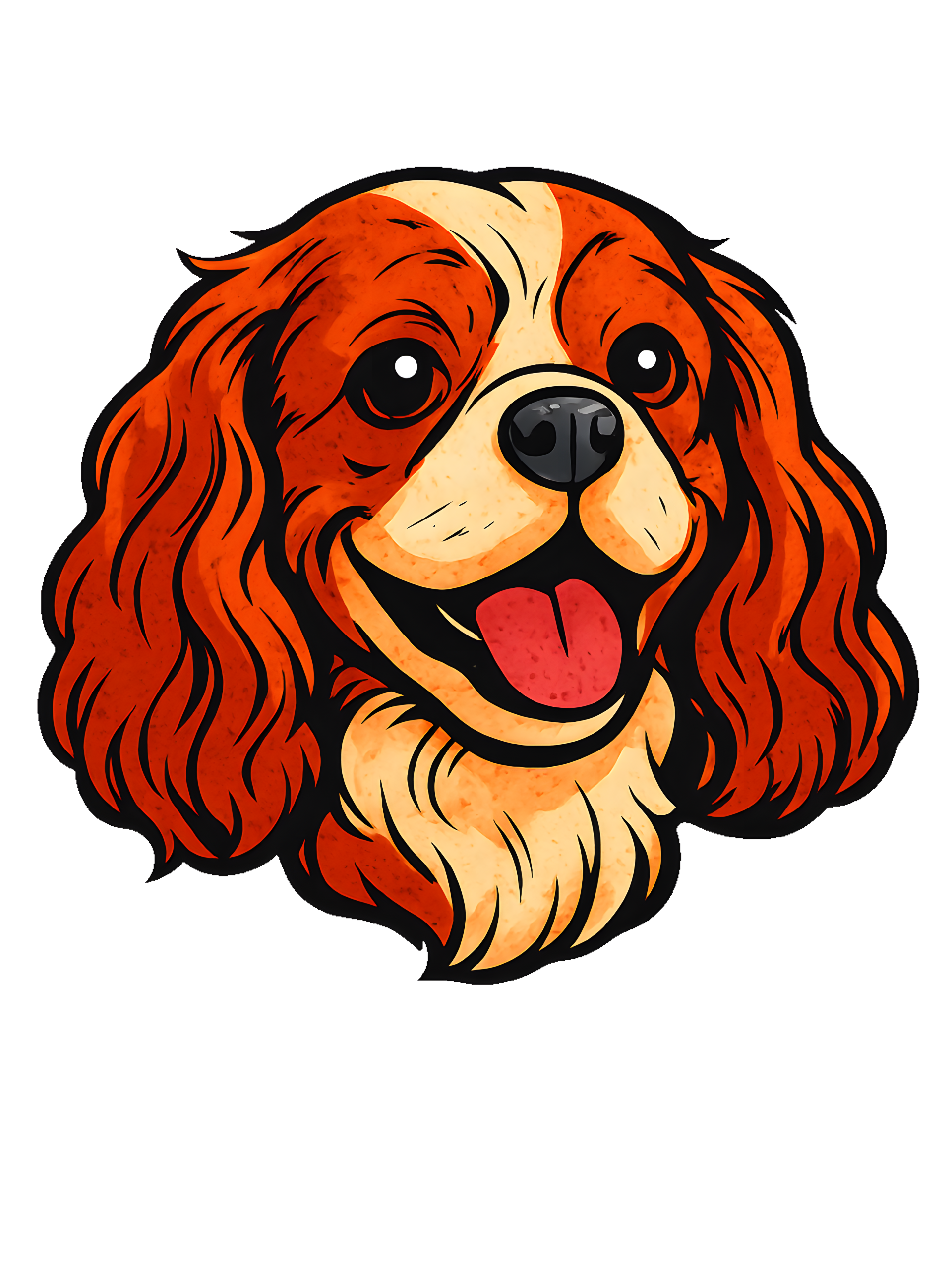 Cavalier King Charles Spaniel in comic book style with warm colors - Image 2