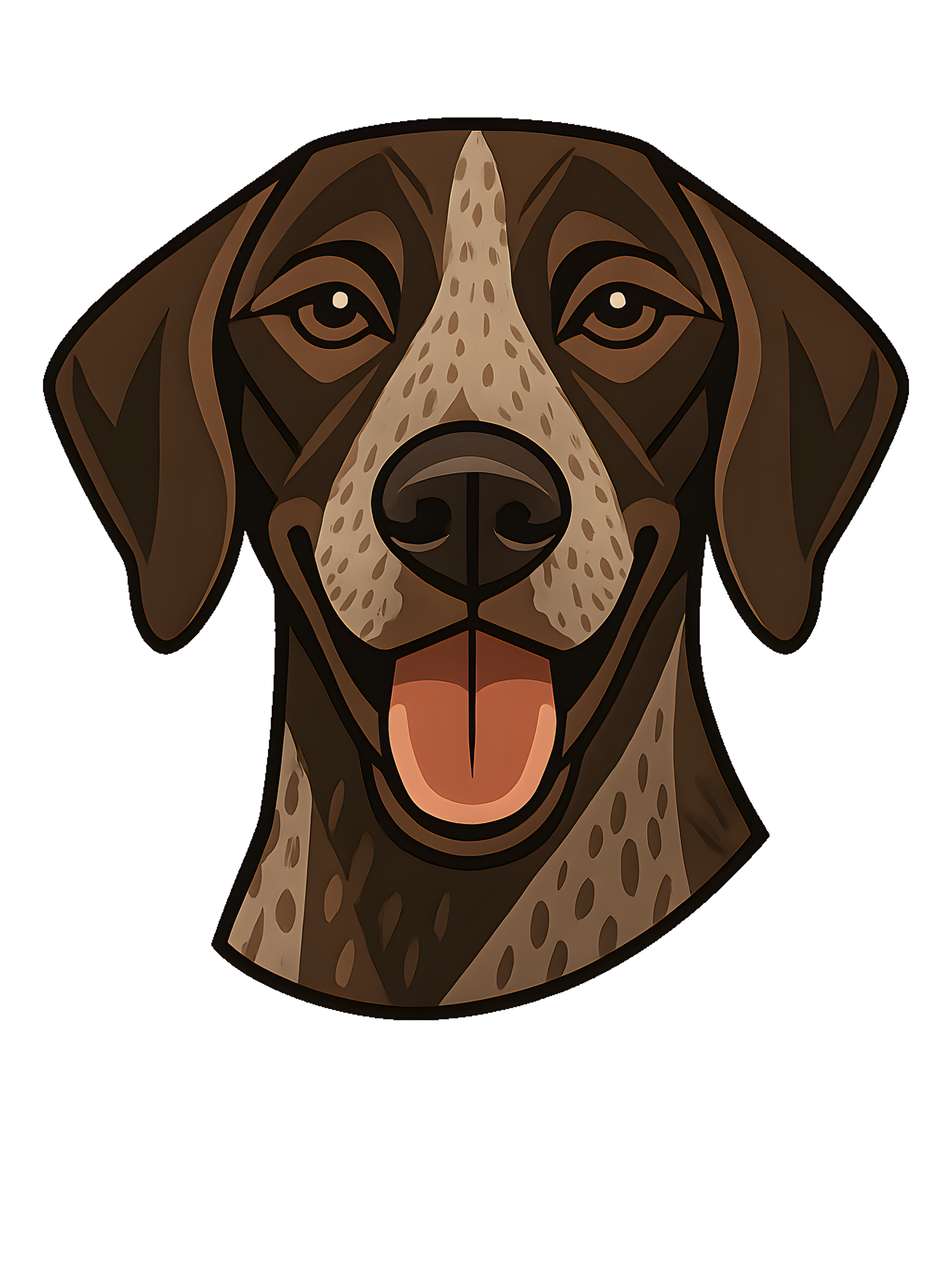 German Shorthaired Pointer in Art Deco style with breed colors - Image 2