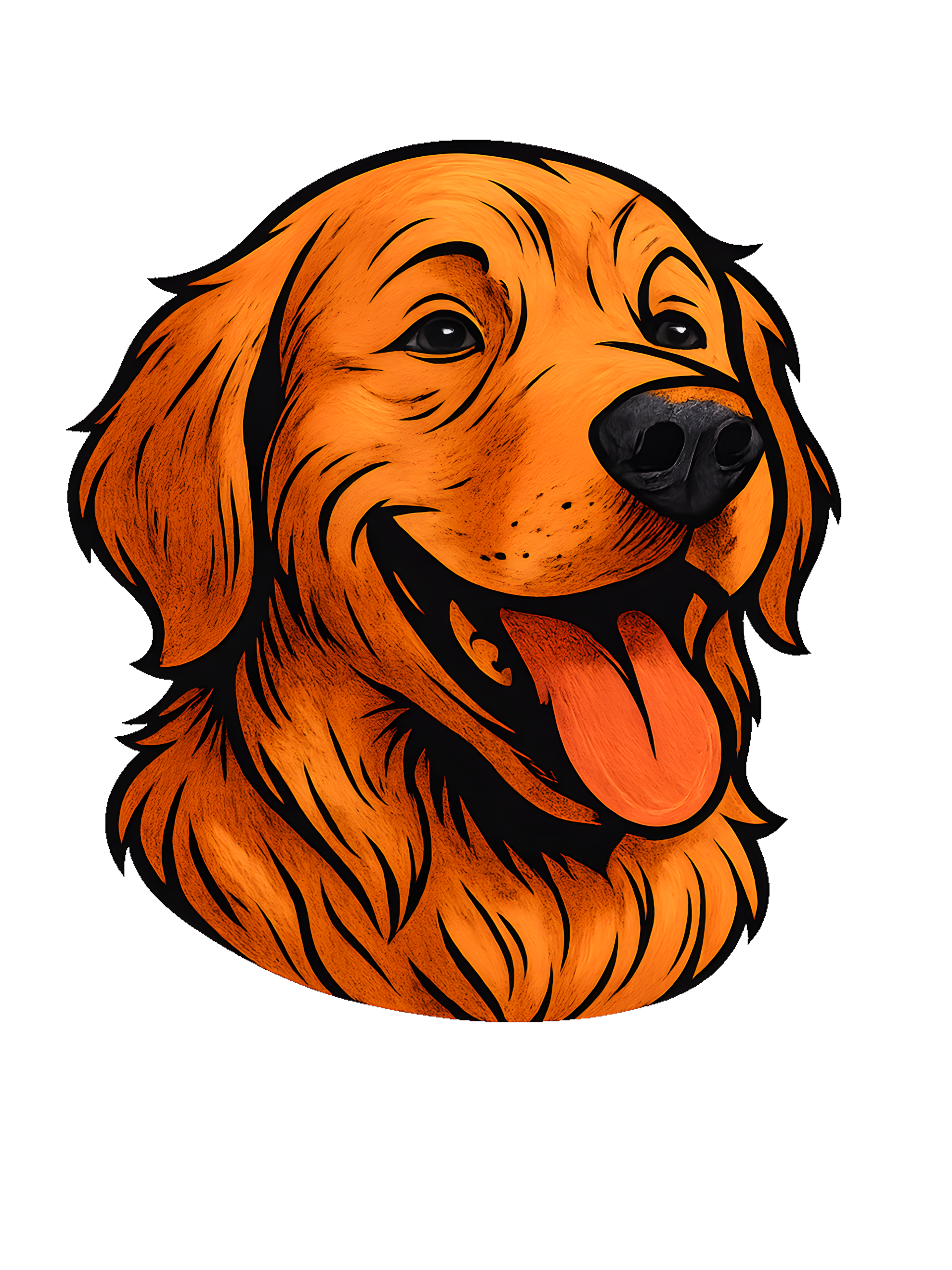 Golden Retriever in comic book style with warm colors - Image 2