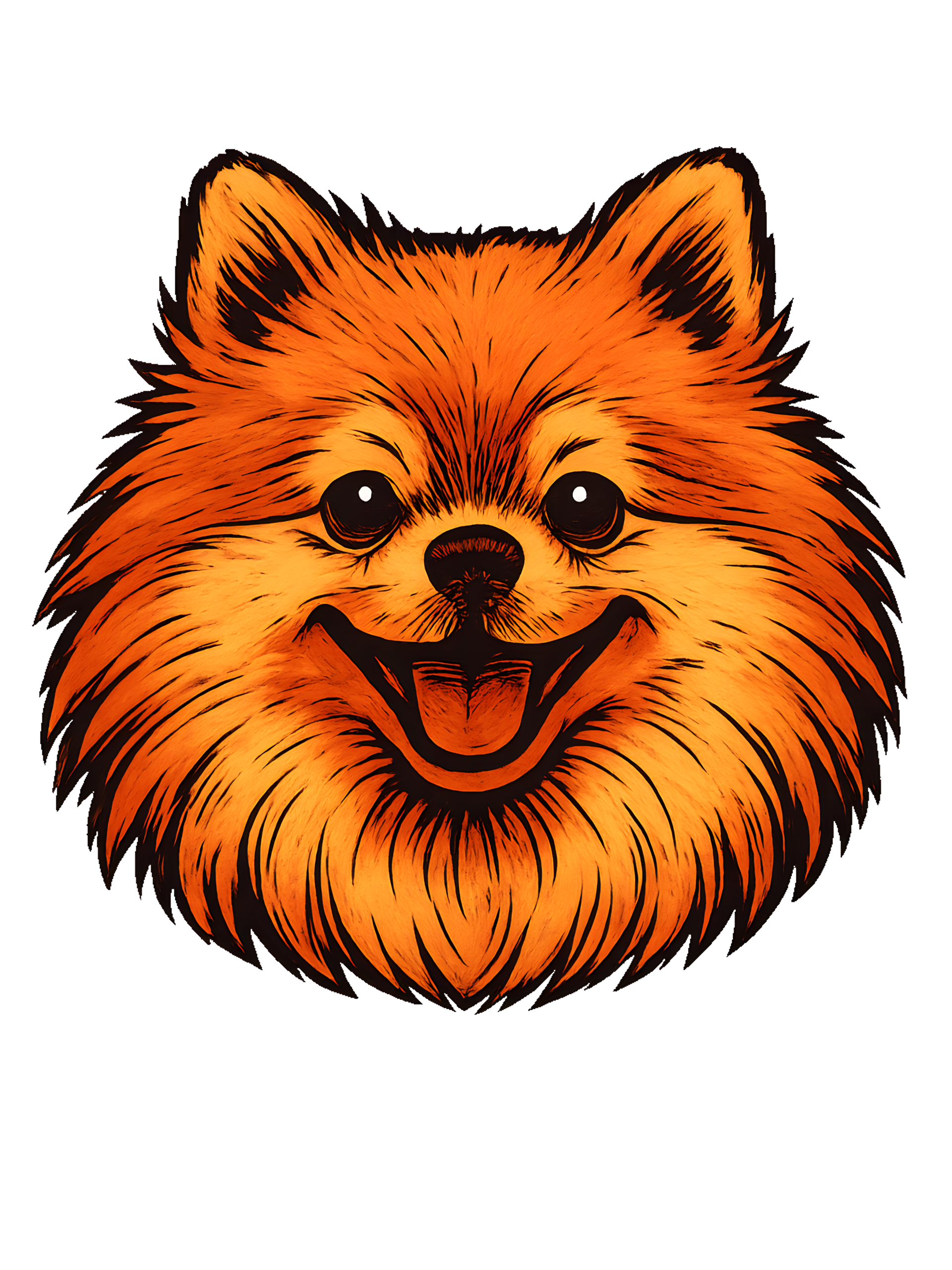 Pomeranian in comic book style with warm colors - Image 2