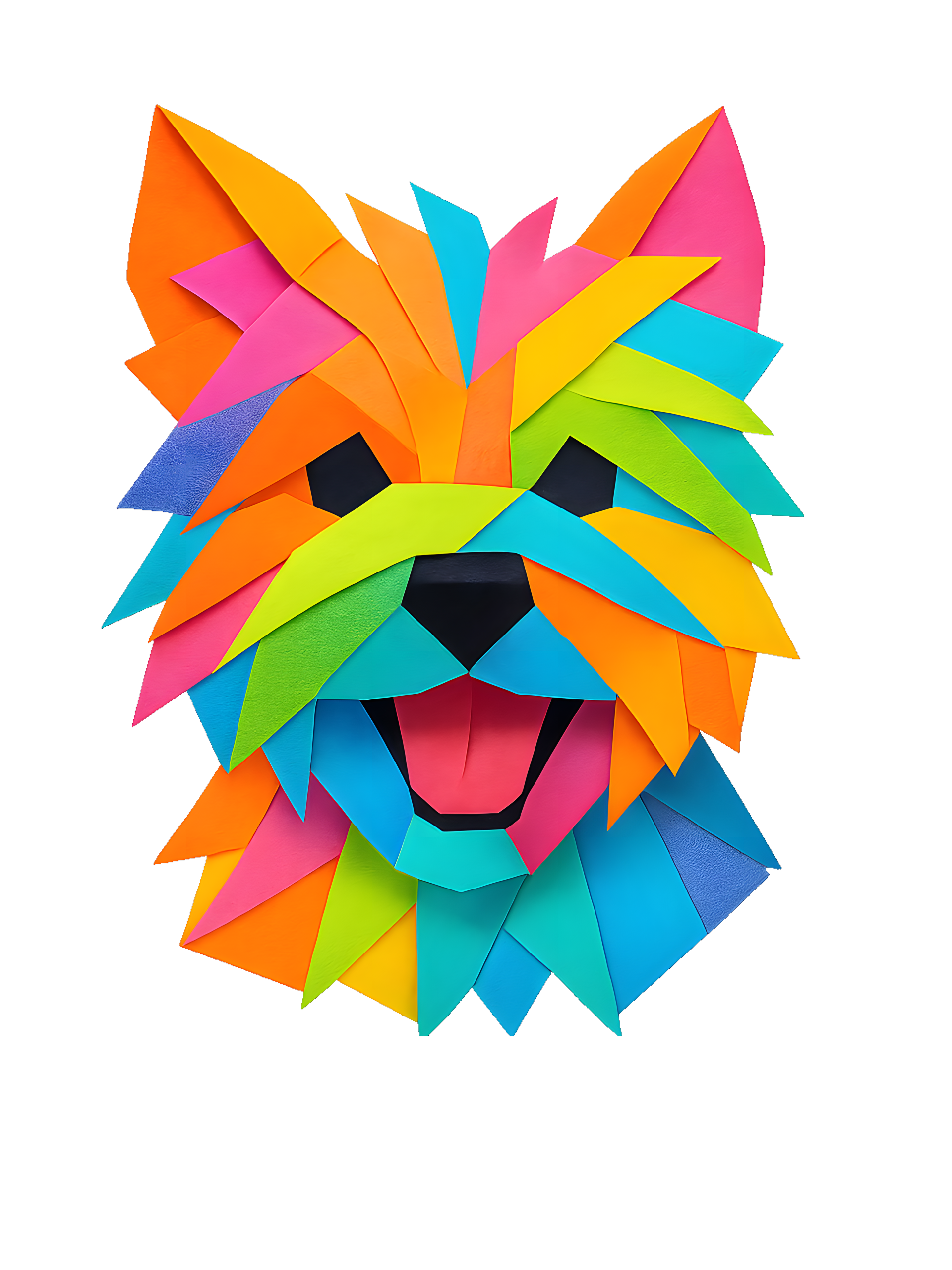 West Highland White Terrier in origami paper style with bright colors - Image 2