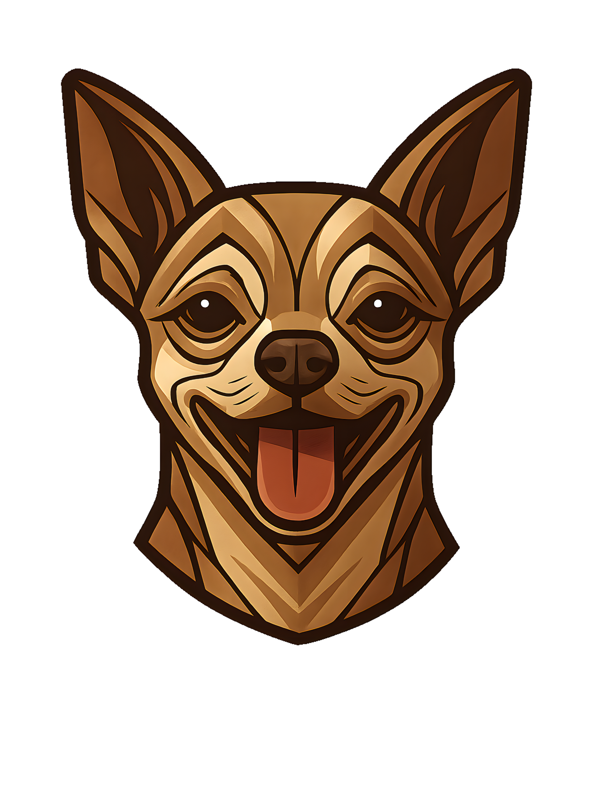 Chihuahua in Art Deco style with breed colors - Image 2