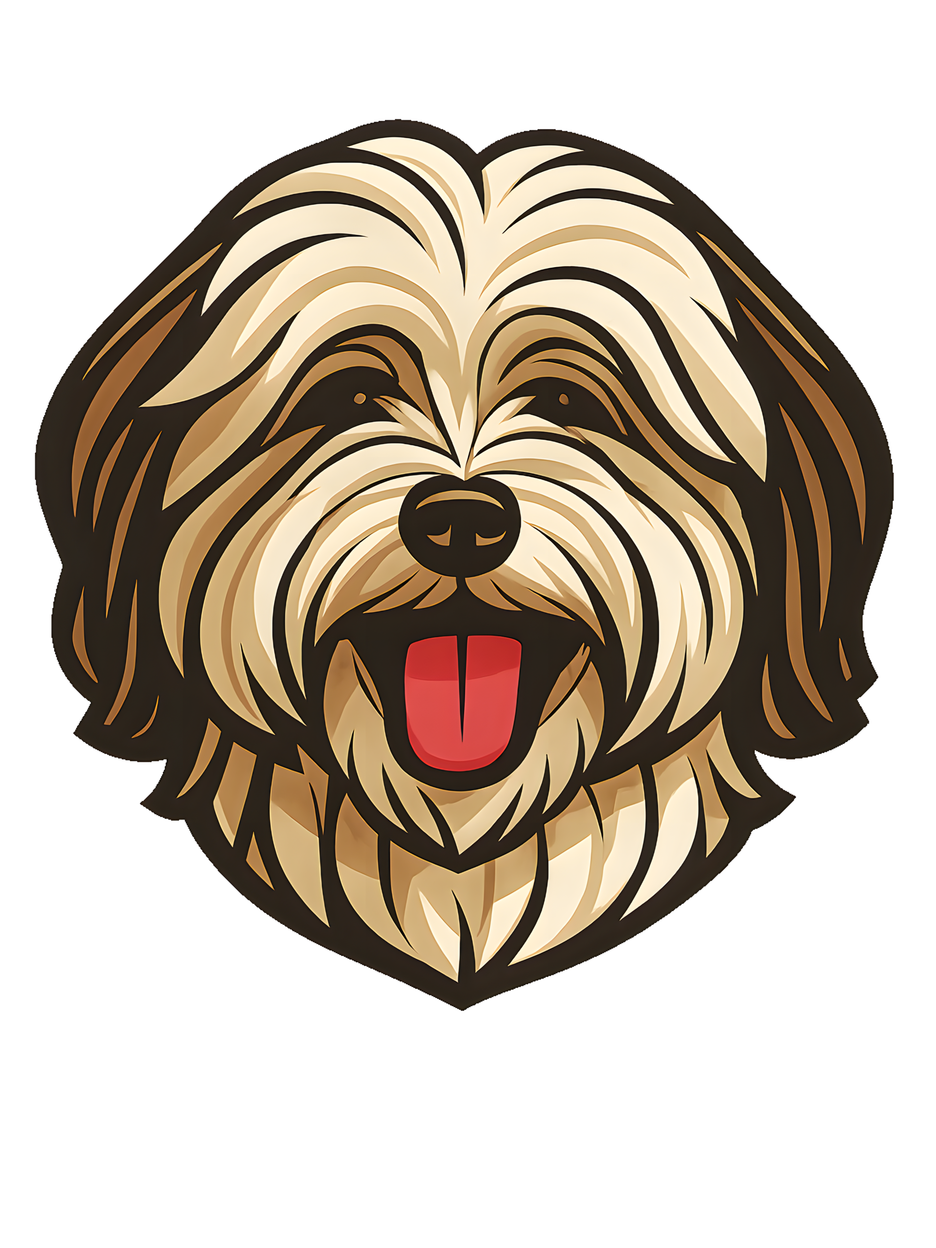 Havanese in Art Deco style with common breed colors - Image 2