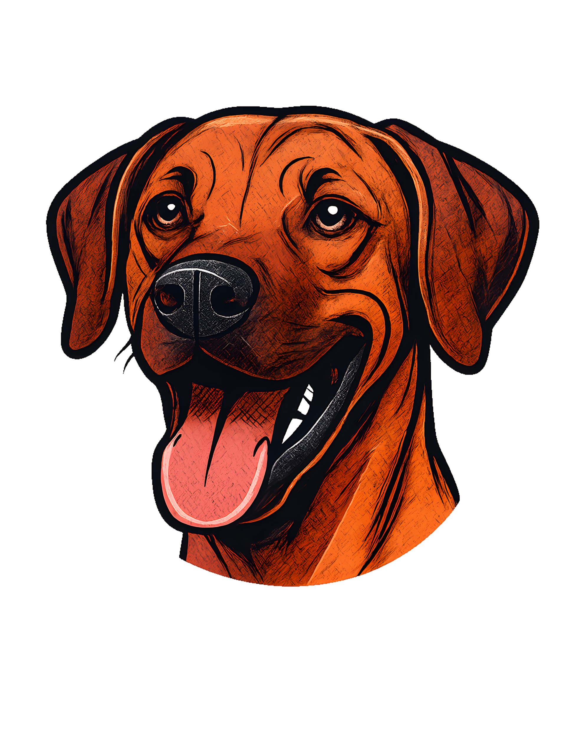 Rhodesian Ridgeback in comic book style with warm colors - Image 2