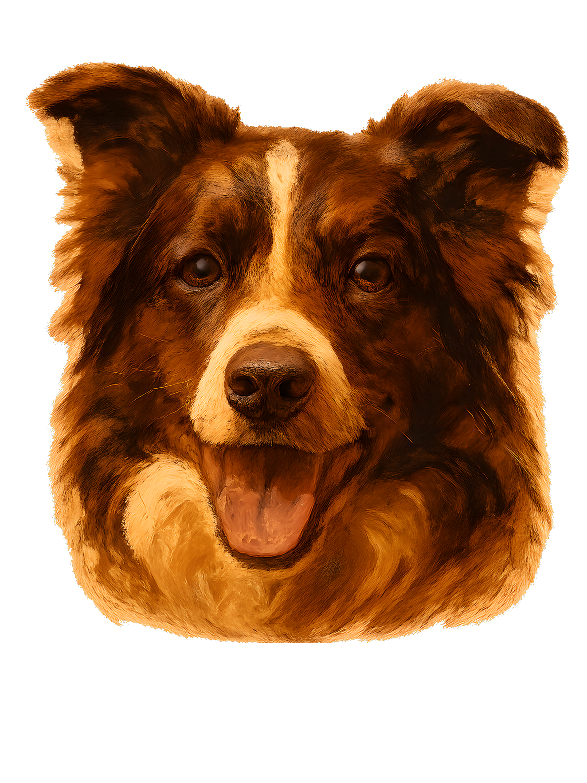 Border Collie in oil painting style with warm earthy palette - Image 2