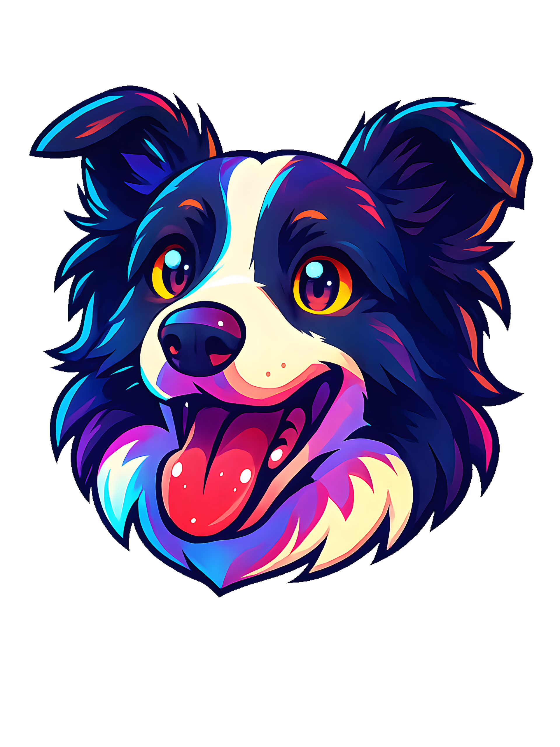Border Collie in anime style with vivid saturated colors - Image 2