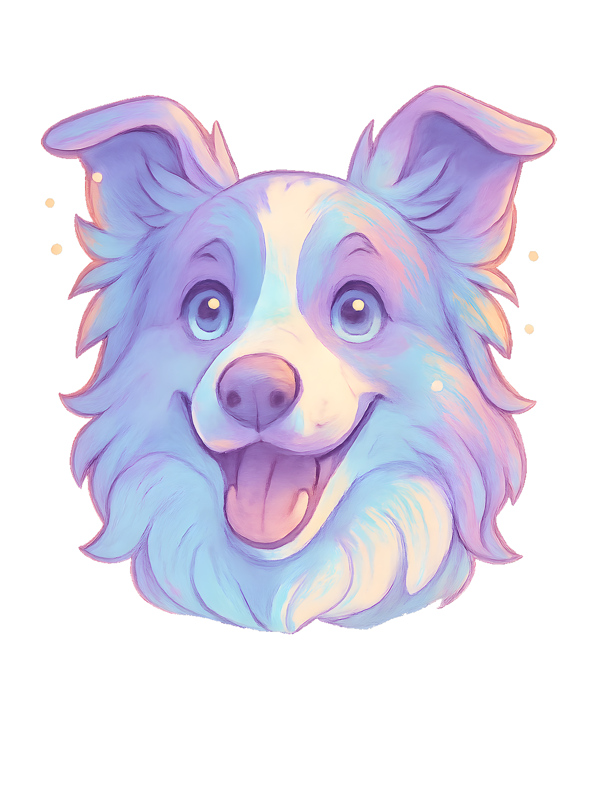 Border Collie in storybook fantasy style with pastel magical colors - Image 2