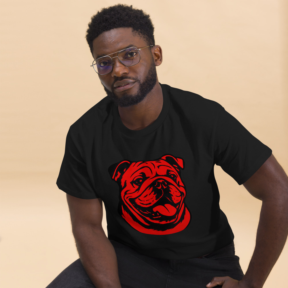 Bulldog Pop Art in Bright Red and Deep Black Colors - Image 9