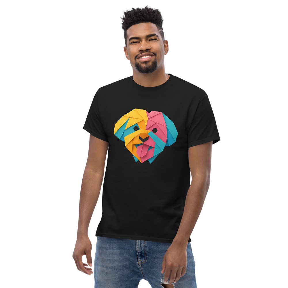 Maltese Dog in origami paper style with bright colors - Image 9