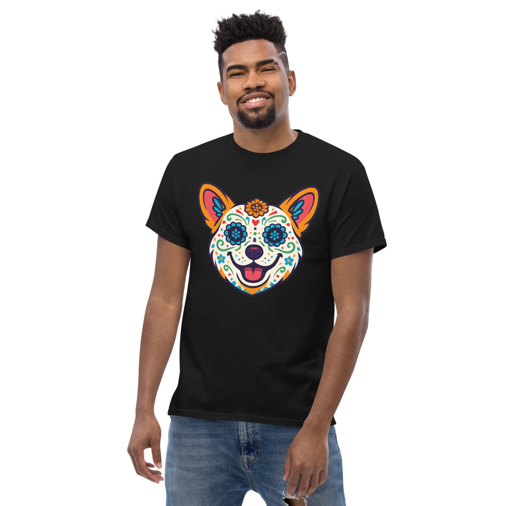 Pembroke Welsh Corgi in Day of Dead style with bright colors - Image 8