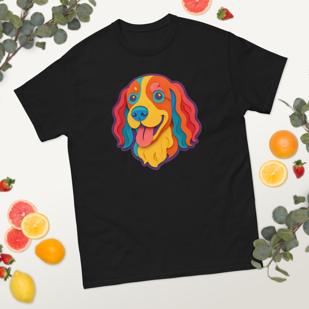 English Springer Spaniel in paper cutout style with bright colors - Image 9