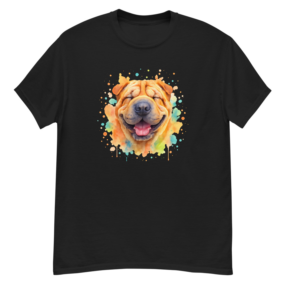 Chinese Shar-Pei in watercolor splash style with vibrant colors - Image 9