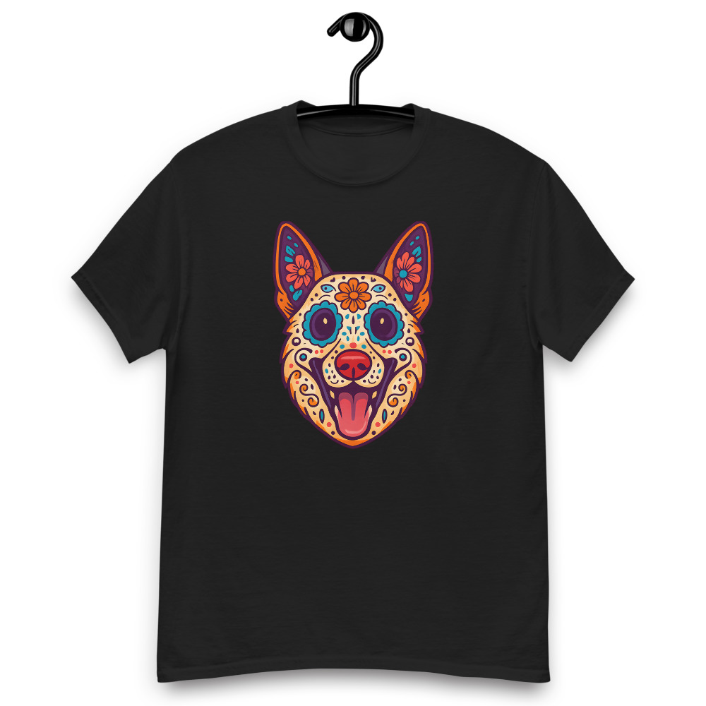 German Shepherd in Day of Dead style with bright colors - Image 8