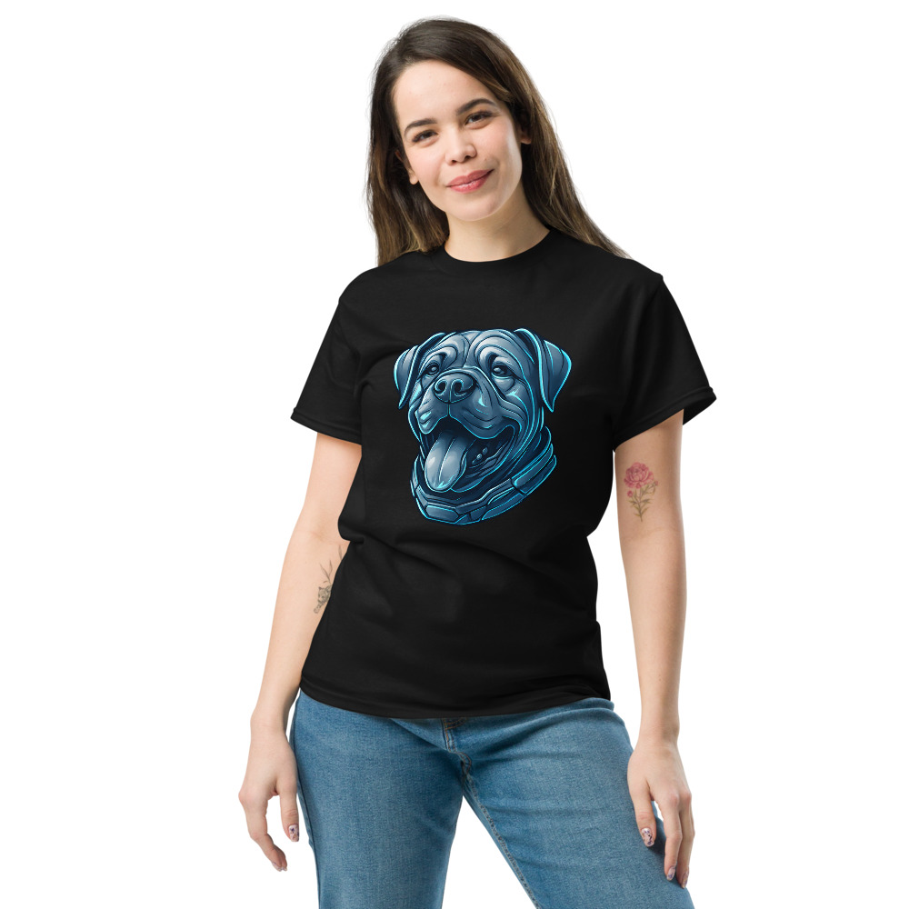 Mastiff in Cyberpunk style with Steel Silver and Electric Blue - Image 9