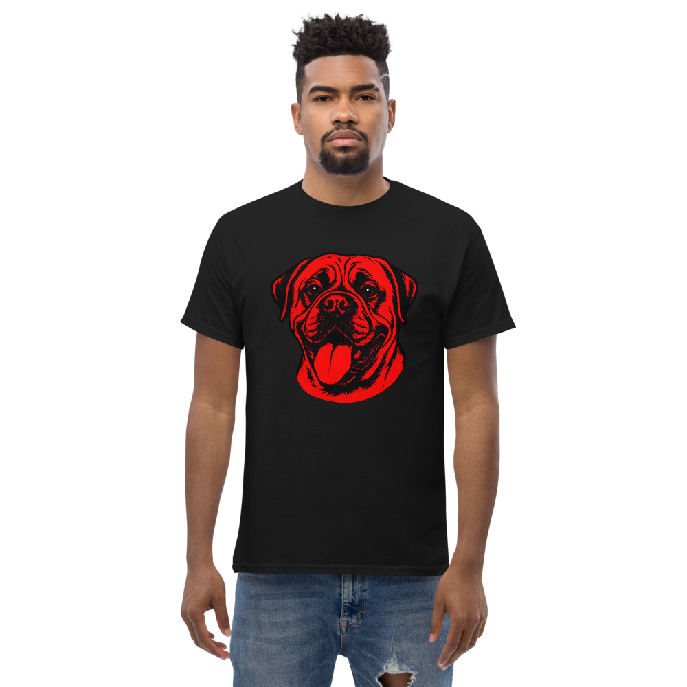 Mastiff in Pop Art style with bright red and deep black colors - Image 9
