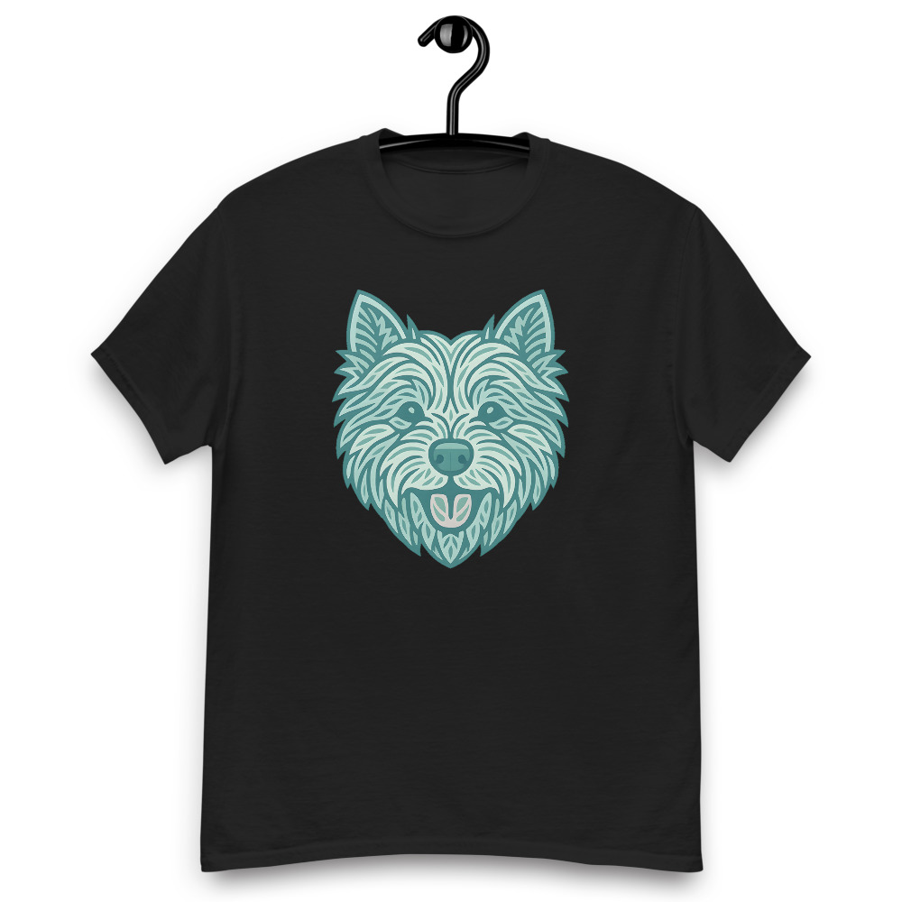 West Highland White Terrier in tribal pattern with pastel greens and blues - Image 8