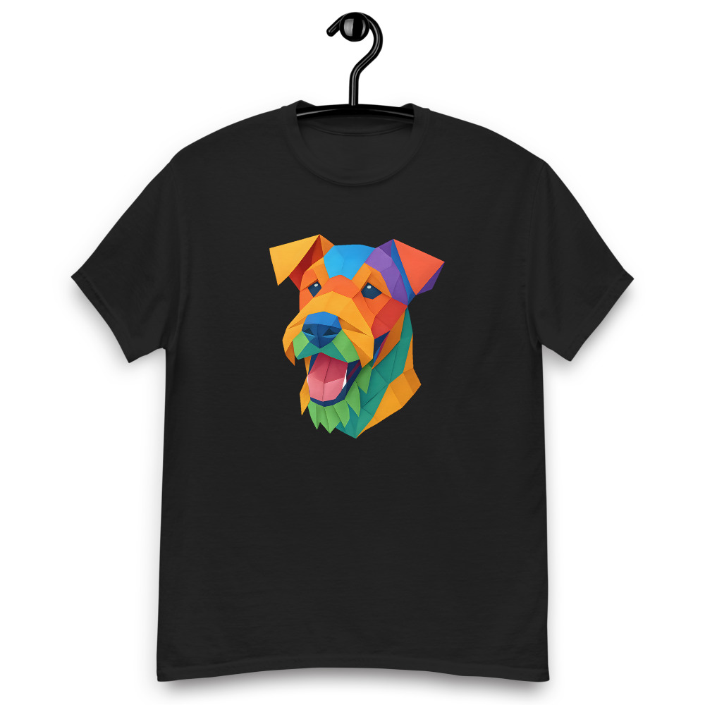 Airedale Terrier in origami paper style with bright colors - Image 9