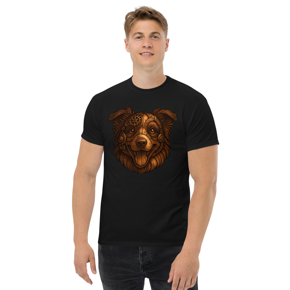 Border Collie in steampunk style with bronze and copper tones - Image 8