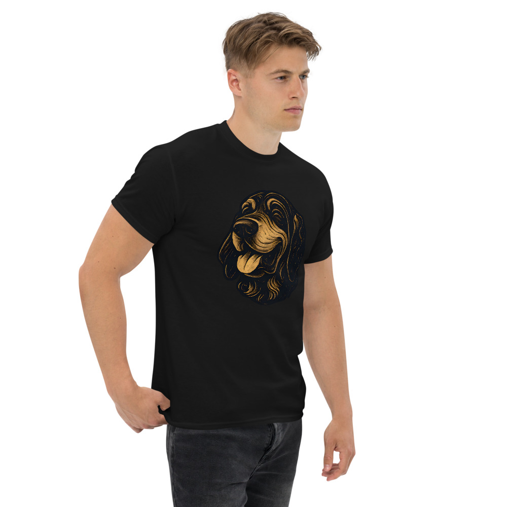 Bloodhound in whimsical fantasy style with black and gold colors - Image 9
