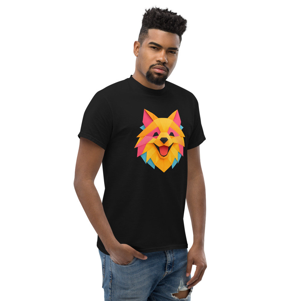 Pomeranian in origami paper style with bright colors - Image 9