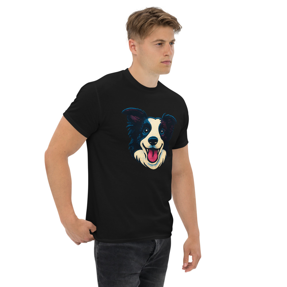 Border Collie in retro print style with CMYK halftone colors - Image 9