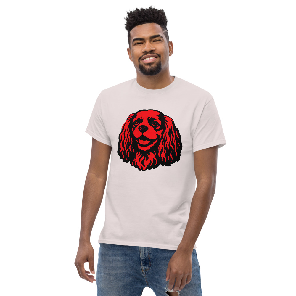 Cavalier King Charles Spaniel in Pop Art style with red and black colors - Image 3