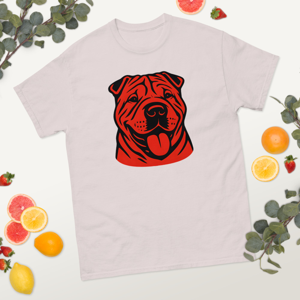 Chinese Shar-Pei in Pop Art style with bright red and deep black - Image 5