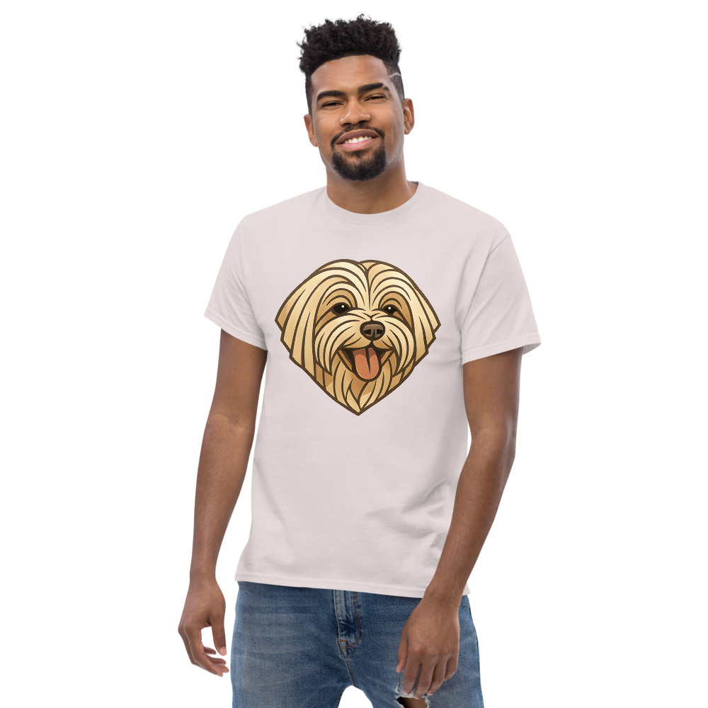 Maltese Dog in Art Deco style with breed colors