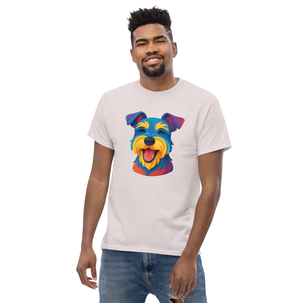 Miniature Schnauzer in paper cutout style with bright colors - Image 3