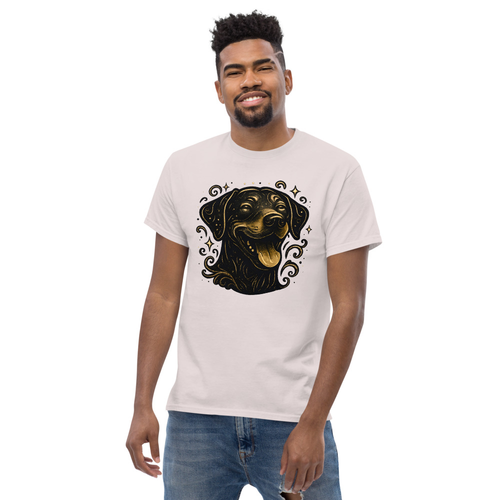 Rhodesian Ridgeback in whimsical fantasy style with black and gold colors - Image 3