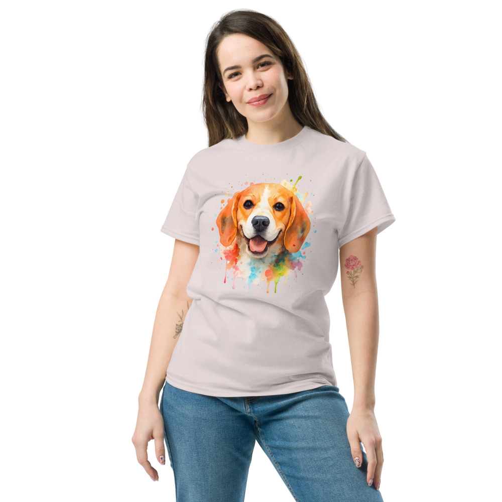 Beagle in watercolor splash style with vibrant colors - Image 6