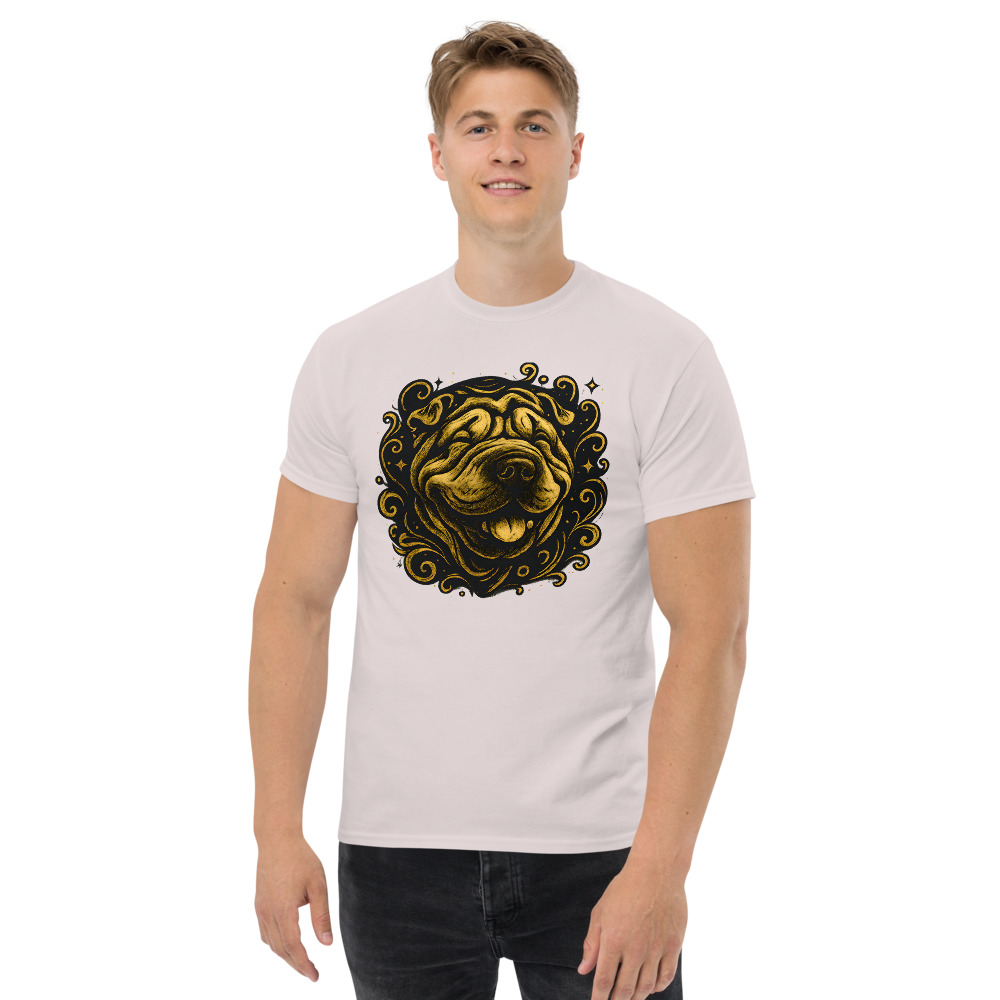 Chinese Shar-Pei in whimsical fantasy style with black and gold colors - Image 3