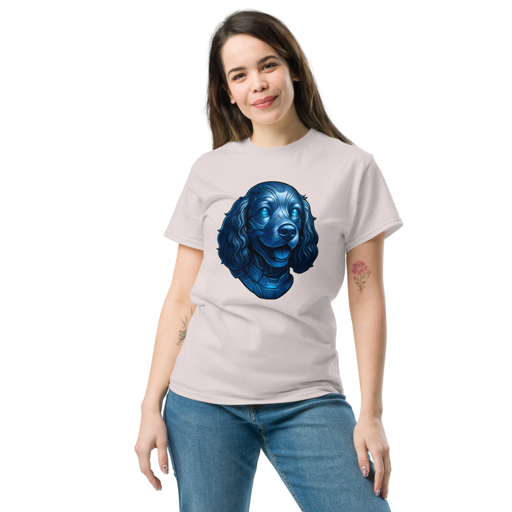 Cocker Spaniel in Cyberpunk style with Steel Silver and Electric Blue - Image 6