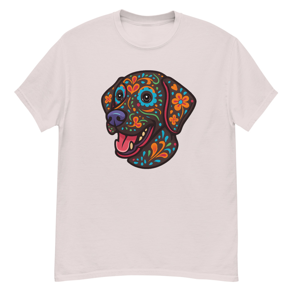 German Shorthaired Pointer in Day of Dead style with bright colors - Image 6