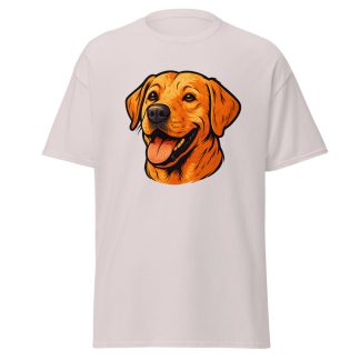 Labrador Retriever in comic book style with warm colors