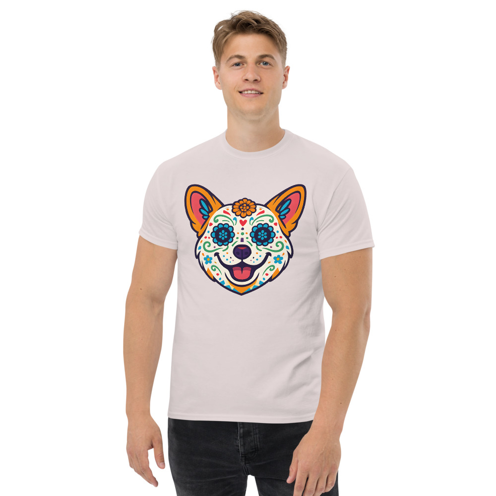 Pembroke Welsh Corgi in Day of Dead style with bright colors - Image 4