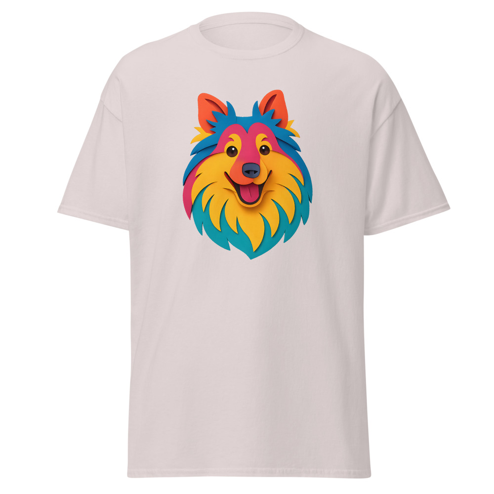 Shetland Sheepdog in paper cutout style with bright colors - Image 5