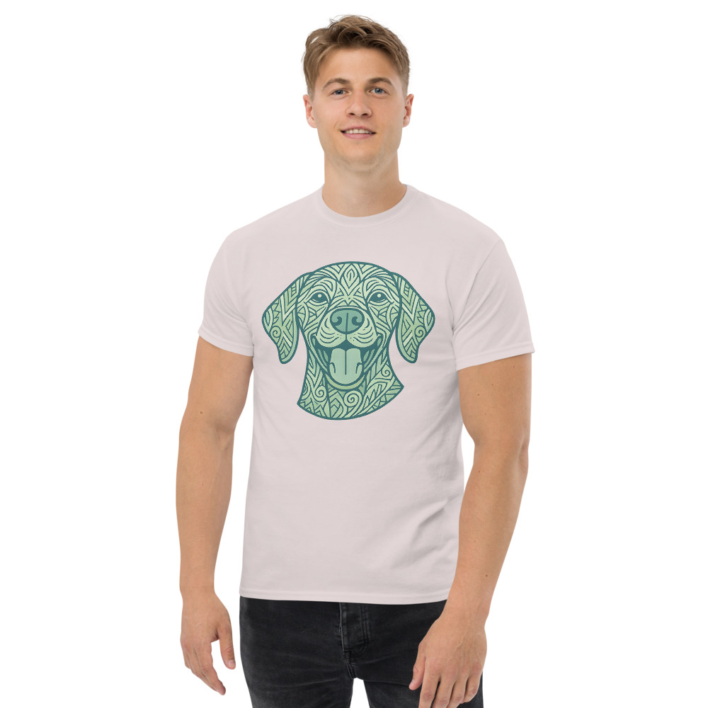 Vizsla in tribal pattern style with pastel greens and blues - Image 7