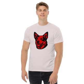 Australian Cattle Dog Pop Art with Bright Red and Deep Black