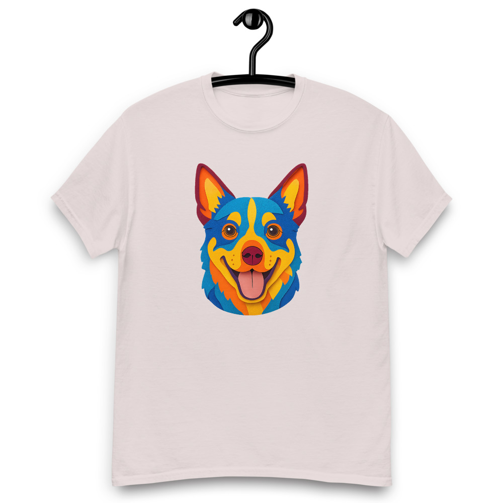Australian Cattle Dog in paper cutout style with bright colors - Image 5
