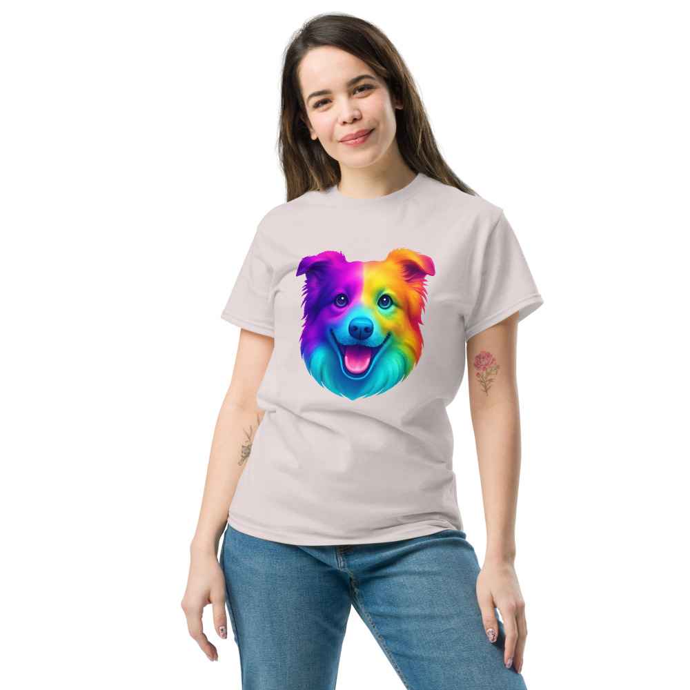 Border Collie in airbrush style with gradient neon palette - Image 3