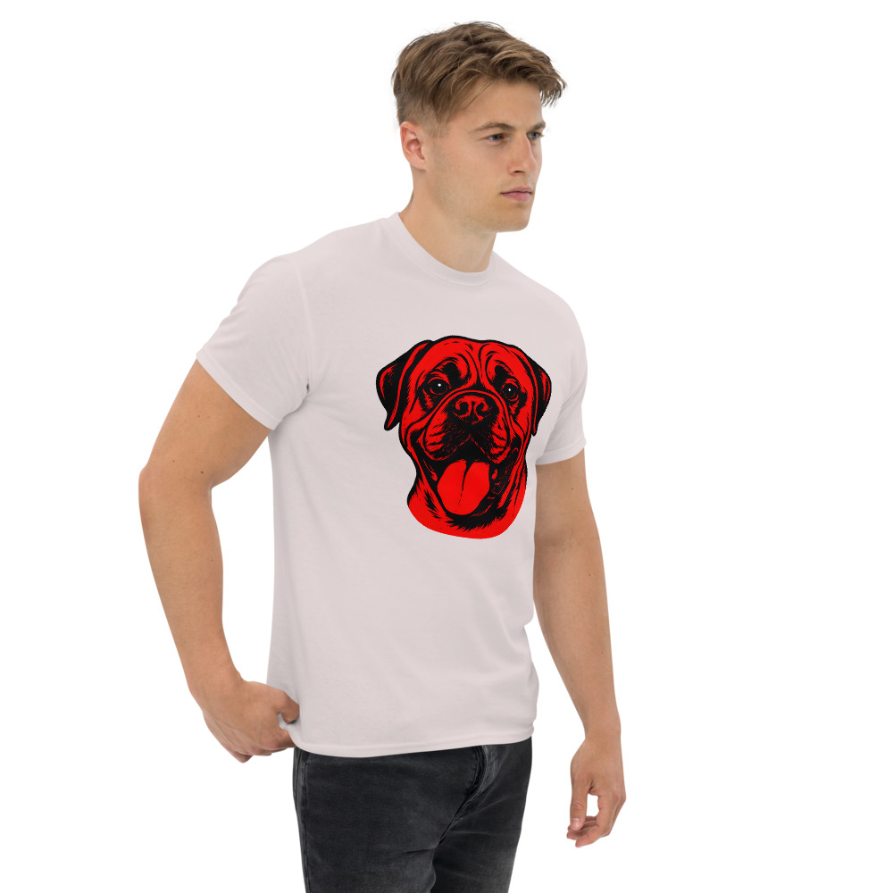 Mastiff in Pop Art style with bright red and deep black colors - Image 5