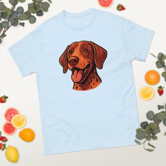 German Shorthaired Pointer in comic book style with warm colors