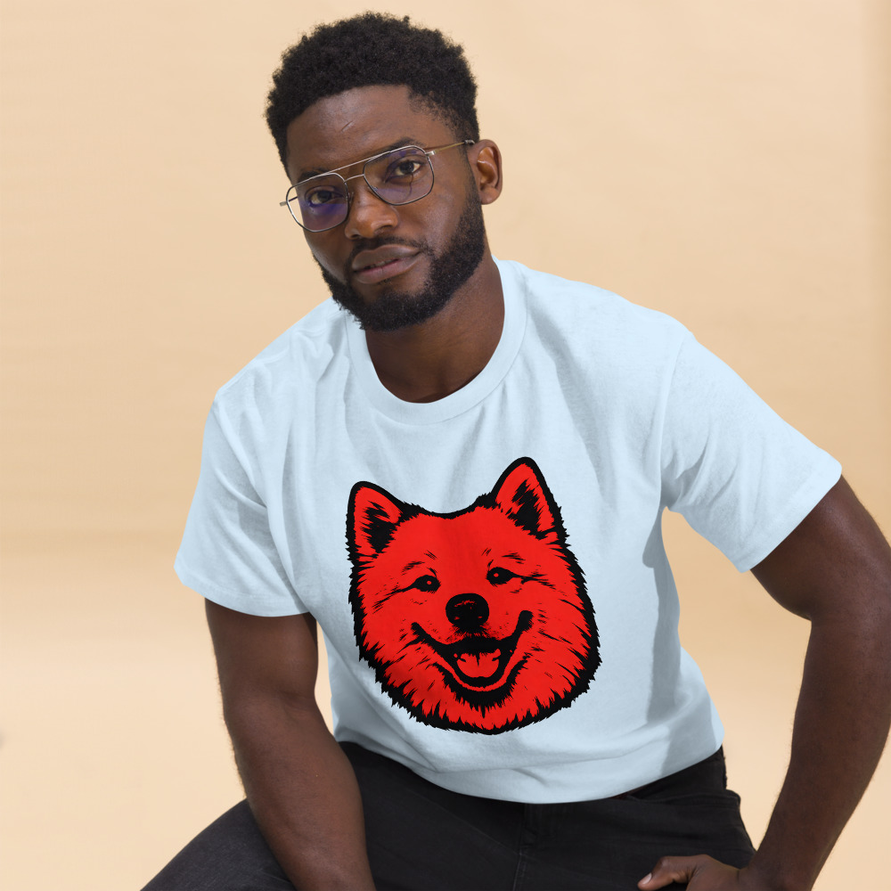 Samoyed in Pop Art style with bright red and deep black colors - Image 7