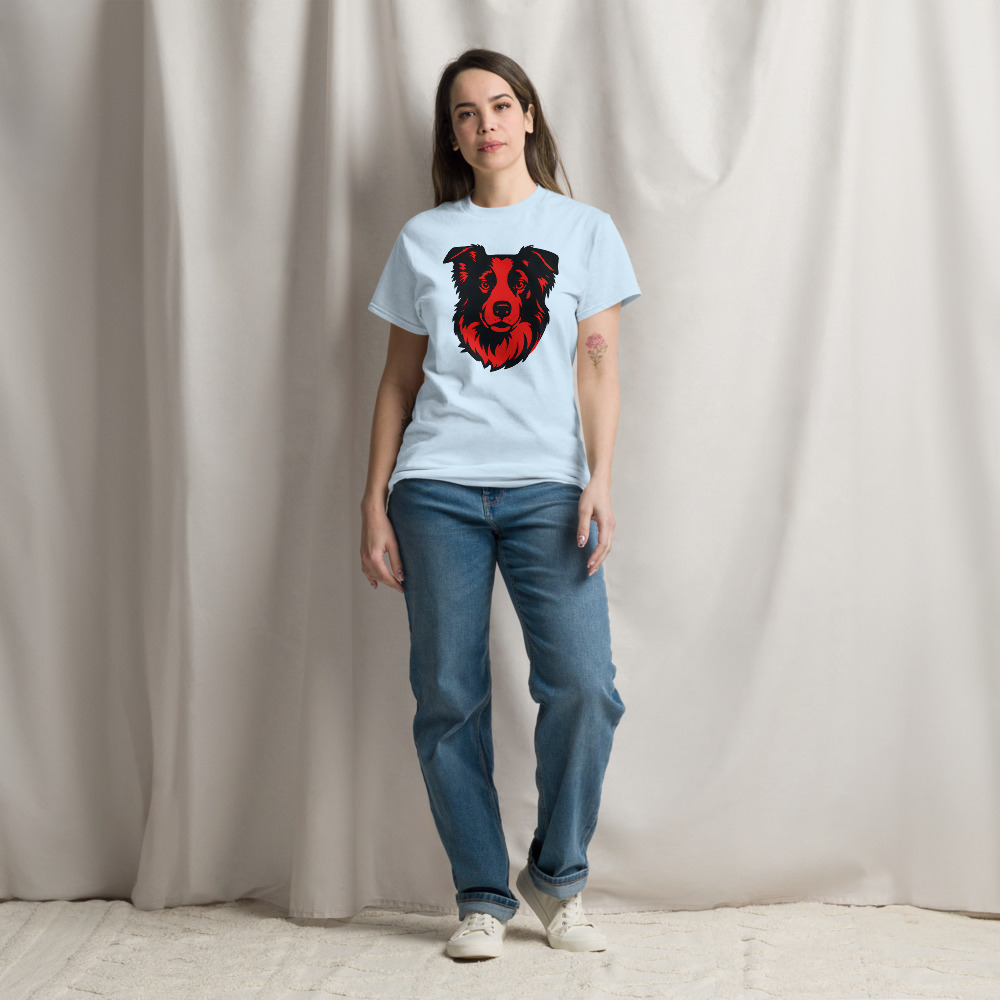 Border Collie Pop Art in Bright Red and Deep Black - Image 3