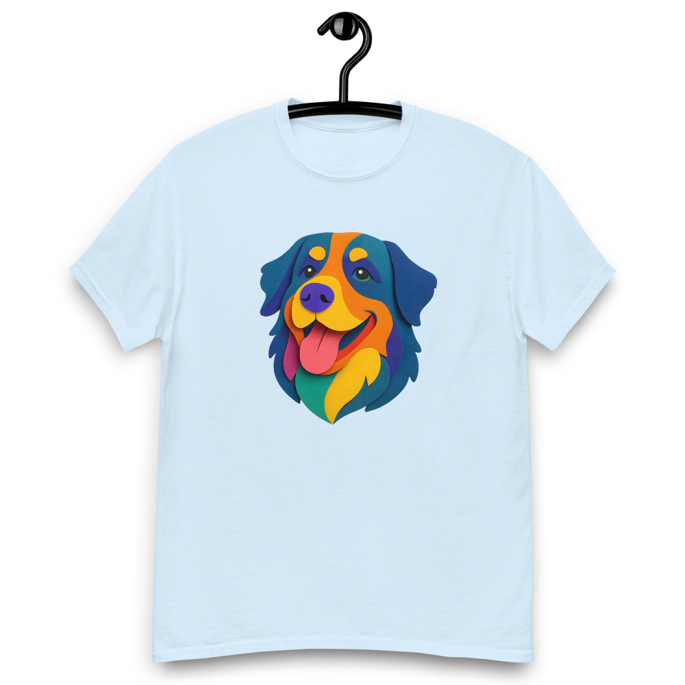 Bernese Mountain Dog in paper cutout style with bright colors - Image 4