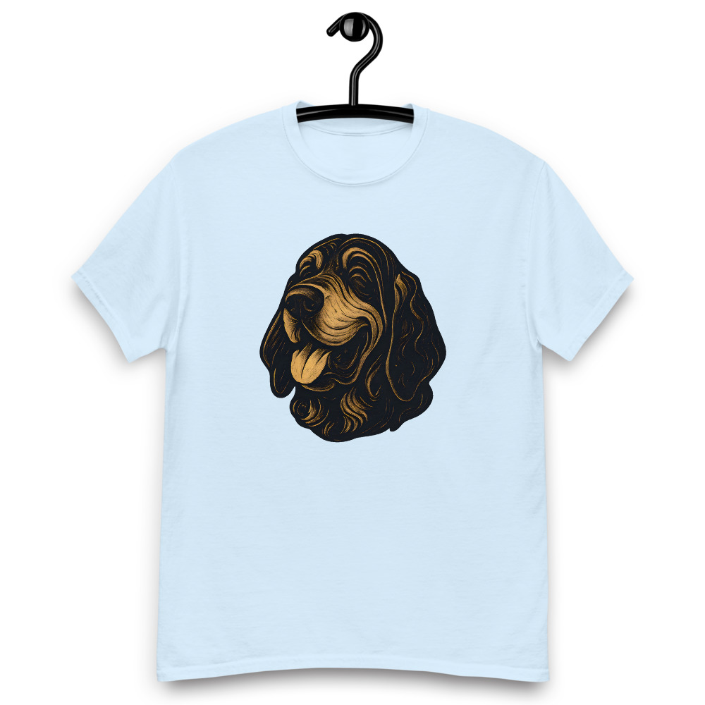 Bloodhound in whimsical fantasy style with black and gold colors - Image 6