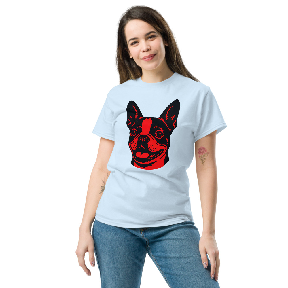 Boston Terrier in Pop Art style with bright red and deep black - Image 6